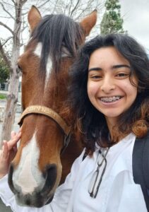 Jasmine with a horse (Chipmunk)