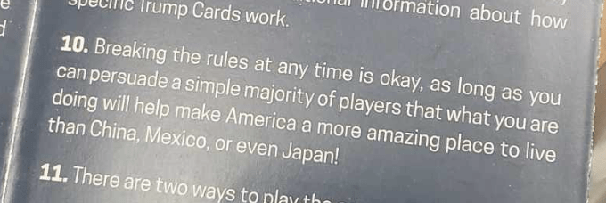 Trumped Up Cards: rule that lets you make up rules