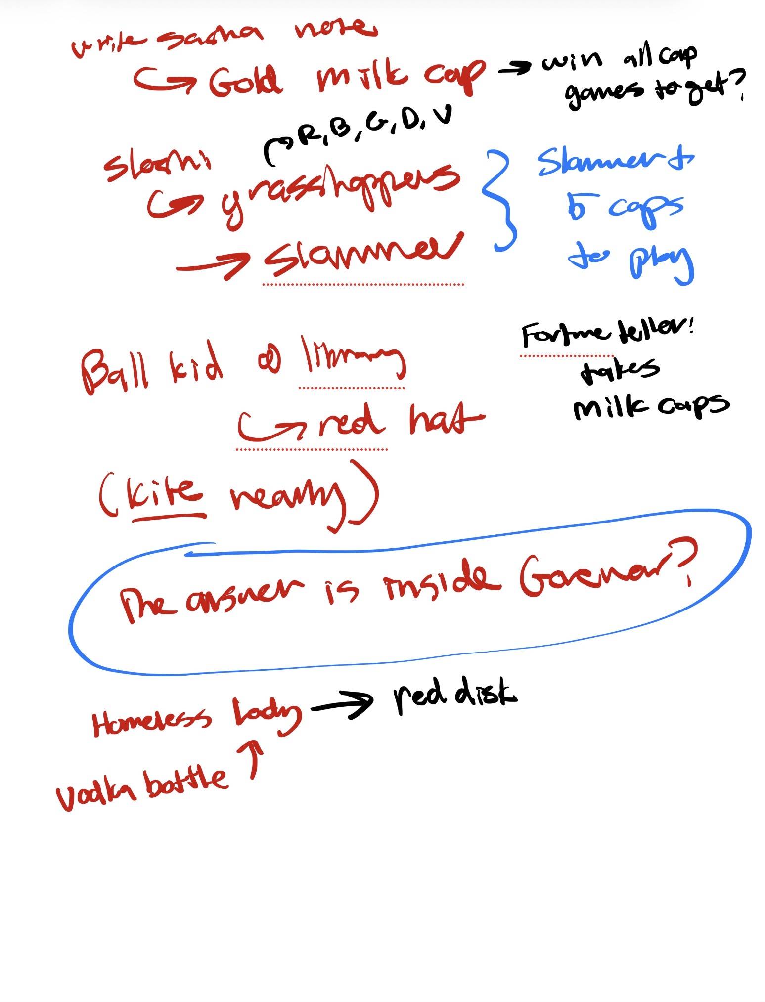 Notes I took during my playthrough