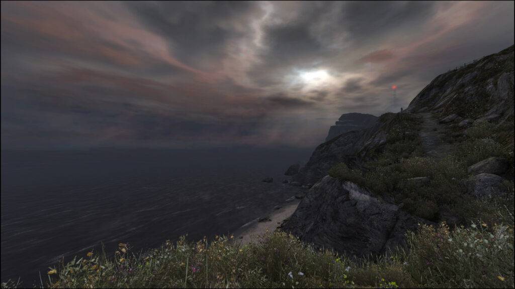 a screenshot of a cliffside from dear esther