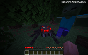 A monstrous spider lunges to attack me