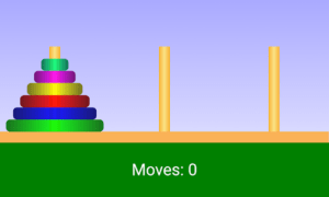 initial design for tower of hanoi puzzle