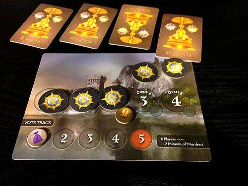 Mission tokens and series of missions to complete.